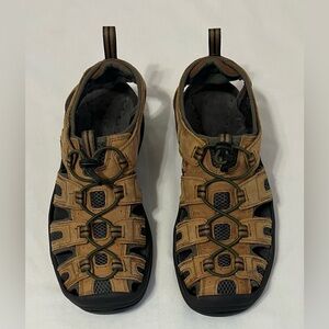 L.L.Bean Men’s 10M Closed Toe Sport River Hiking Water Sandals Tan